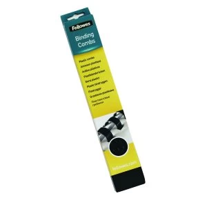 Fellowes Binding Comb 19mm Black A4 Pack of 100 53477