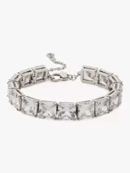 Kate Spade Princess Cut Bracelet, Clear/Silver, One Size