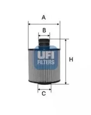 2508300 UFI Oil Filter Oil Cartridge