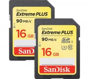 SanDisk Extreme Plus 16GB SDHC Memory Card