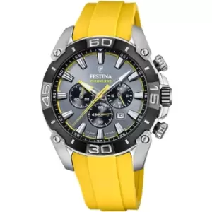 Festina F20544/7 Mens Chrono Bike Yellow Rubber Strap Wristwatch