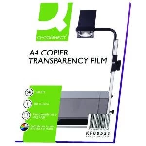 Q-Connect Laser Copier Over Head Projection Film Pack of 50 KF00533