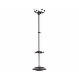 TC Office Cluster Coat Stand with Umbrella Holder, Silver