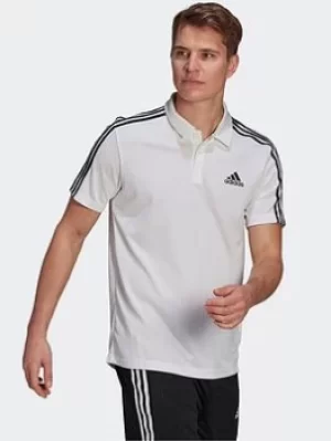 adidas Primeblue Designed To Move Sport 3-stripes Polo Shirt, White Size XL Men