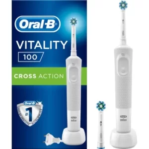 Oral B Vitality 100 CrossAction White Box Electric Toothbrush White