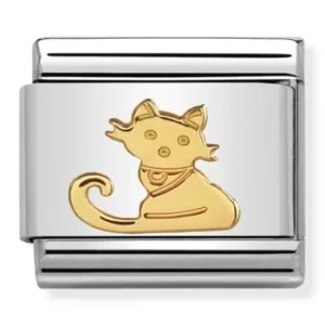Nomination CLASSIC Gold Animals Of Earth Seated Cat Charm 030112/32