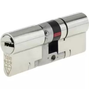 Yale Platinum 3 Star Euro Double Cylinder 40-45mm Nickel in Silver Brass