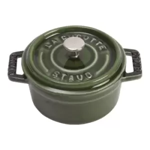 Staub La Cocotte 10cm round Cast iron Mini Cocotte basil-green
