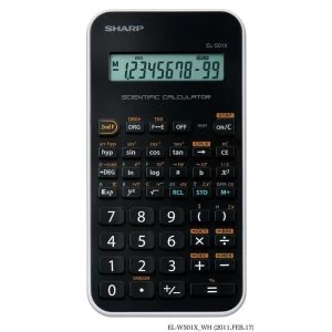 Sharp EL-501X Scientific Calculator Single Line LCD Display 131 Functions Black