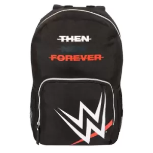WWE Boys Then Now Forever Logo Backpack (One Size) (Black/White/Red) - Black/White/Red