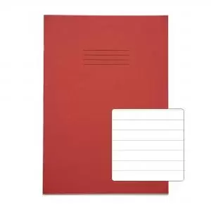 RHINO 13 x 9 A4 Oversized Exercise Book 40 Pages 20 Leaf Red 12mm