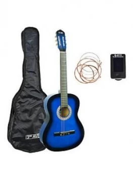 3Rd Avenue 3Rd Avenue Full Size Classical Guitar Pack - Blueburst With Free Online Music Lessons