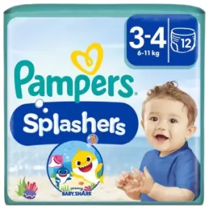 Pampers Splashers Size 3-4 12 Swim Nappies
