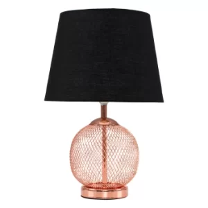 Regina Touch Table Lamp with Black Tapered Shade