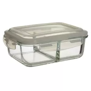 2-Compartment Glass Container, 1040ml