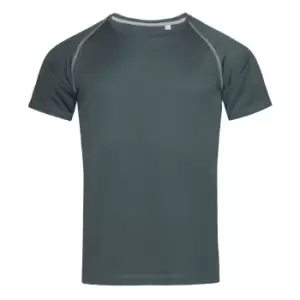 Stedman Mens Active Raglan T-Shirt (S) (Granite Grey)