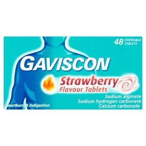 Gaviscon Strawberry Flavour Tablets 48s