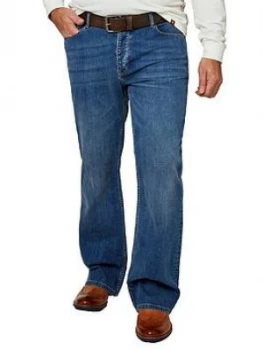 Joe Browns Brilliant Bootcut Jeans, Mid Wash, Size 30, Inside Leg Regular, Men