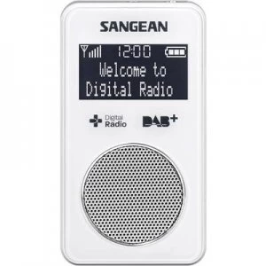 Sangean DPR-34+ Pocket radio DAB+, FM rechargeable White