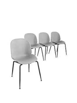 Cosmoliving By Cosmopolitan Aria Resin Dining Chairs 4Pk