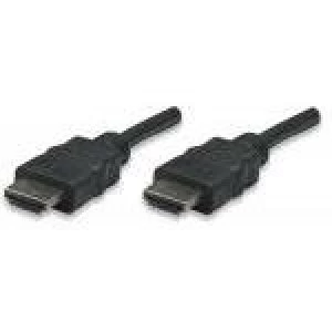 Manhattan HDMI Cable 1080p@60Hz (High Speed) 7.5m Male to Male Black Fully Shielded Gold Plated Contacts Lifetime Warranty Polybag