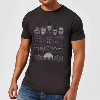 Universal Monsters I Prefer Halloween Mens T-Shirt - Black - 3XL - Black