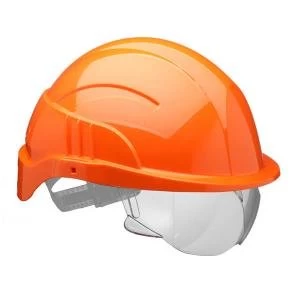 Centurion Vision Plus Safety Helmet Integrated Visor Orange Ref