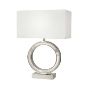 Alaska 1 Light Table Lamp Chrome, White, E27