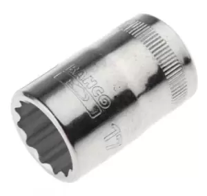 Bahco 17mm Bi-Hex Socket With 1/2 in Drive, Length 38 mm