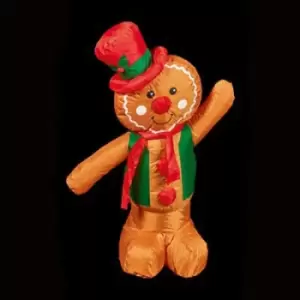 (H)1.2M LED Gingerbread Man Inflatable