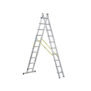 Zarges D-Rung Combination Ladder 2-Part 2 x 14 Rungs