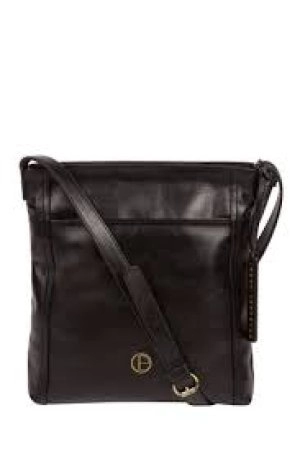 Pure Luxuries London Vintage Black 'Plumpton' Cross Body Bag