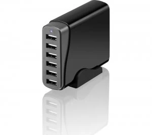 Sandstrom SMA6BK17 8A 6-ports USB Charger 1m