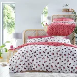 Home Nala Pink Double Duvet Cover Set Reversible Bedding Bed Set Bed Linen - Pink - Portfolio