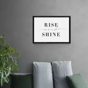 East End Prints Rise and Shine Print Black and white