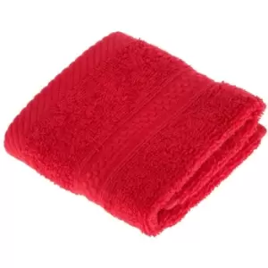 HOMESCAPES Turkish Cotton Red Face Cloth - Red
