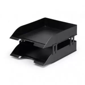 Durable Black Letter Tray Risers