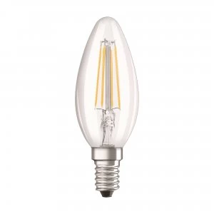 Osram 4W Parathom Clear LED Candle Bulb E14/SES Very Warm White - 287747-438651
