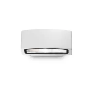 Andromeda 1 Light Outdoor Small Up Down Wall Light White, Cream IP55, E27