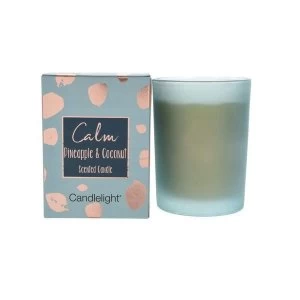 Candlelight Calm Large Wax Filled Pot Candle in Gift Box Pineapple and Coconut Scent