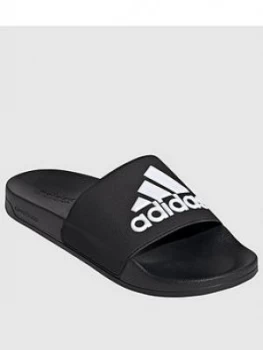 adidas BOS Shower Sliders - Black/White, Size 8, Men