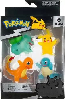 Pokemon Select Battle Figure 4-Pack - Pikachu/Bulbasaur/Charmander/Squirtle