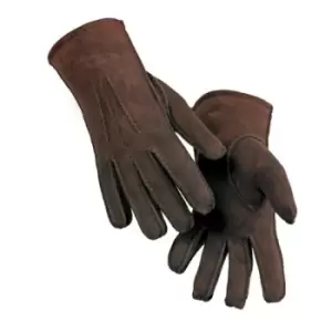 Eastern Counties Leather Womens/Ladies 3 Point Stitch Detail Sheepskin Gloves (XL) (Coffee)