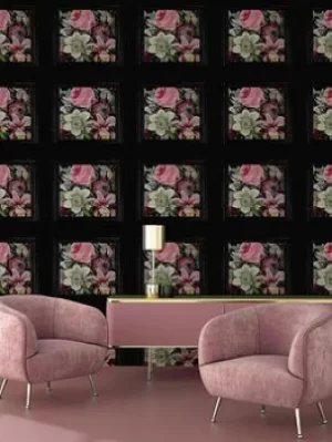 Arthouse Arthouse Paul Moneypenny Stately Bouquet Charcoal/Multi Wallpaper