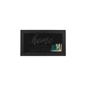JVL - Fauna Home Scraper Rubber Pin Doormat, 40x70cm, Black