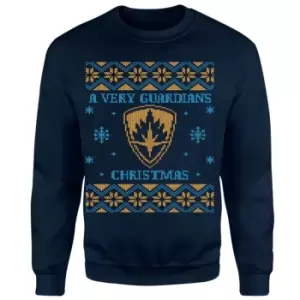 Marvel A Very Guardians Christmas Christmas Jumper - Navy - S