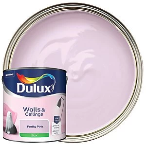 Dulux Walls & Ceilings Pretty Pink Silk Emulsion Paint 2.5L