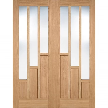 Coventry Internal Glazed Prefinished Oak 3 Lite Pair Doors - 1067 x 1981mm