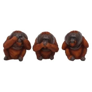 Three Wise Orangutans Figurines