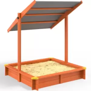 Spielwerk - Sandpit with Canopy or porch Corner Protection Floor Mat uv 50 Wood Environmentally Friendly Glaze Sand Box Kids Children Playing Set Max